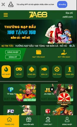 TẢI ỨNG DỤNG ZA68 – CHƠI MỌI LÚC, THẮNG MỌI NƠI
